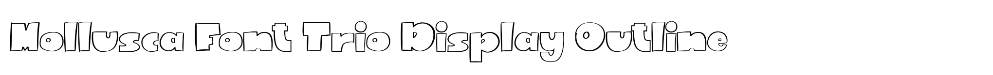 Mollusca Font Trio Display Outline image